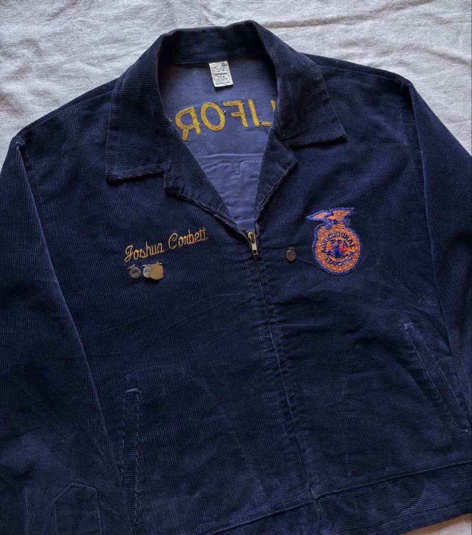 超特大】 80s FFAファーマーズジャケット 56 ヴィンテージ バッチ付き