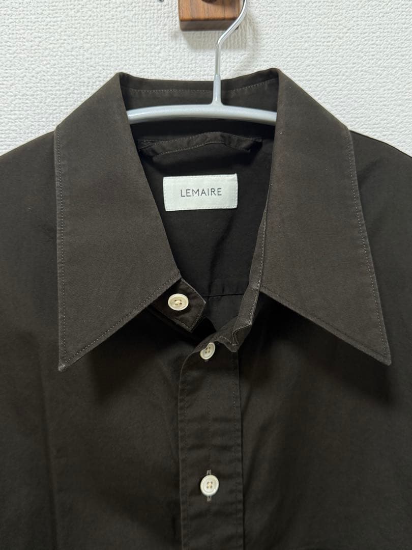 LEMAIRE ダークブラウン ボタンシャツ 48 - メルカリ