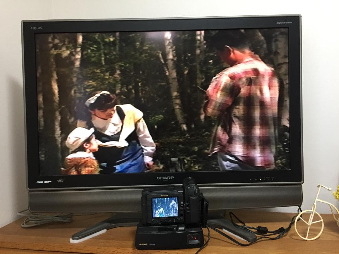 撮影再生ダビングOK　美品　SHARP　VL-HL3　付属品あり　Hi8　大画面