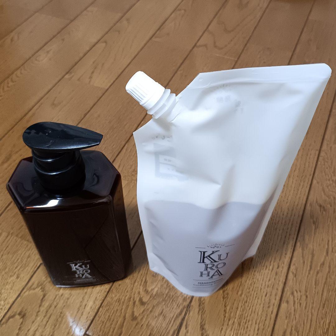 KUROHA発酵黒髪シャンプー 詰め替え380ml 容器付き - メルカリ
