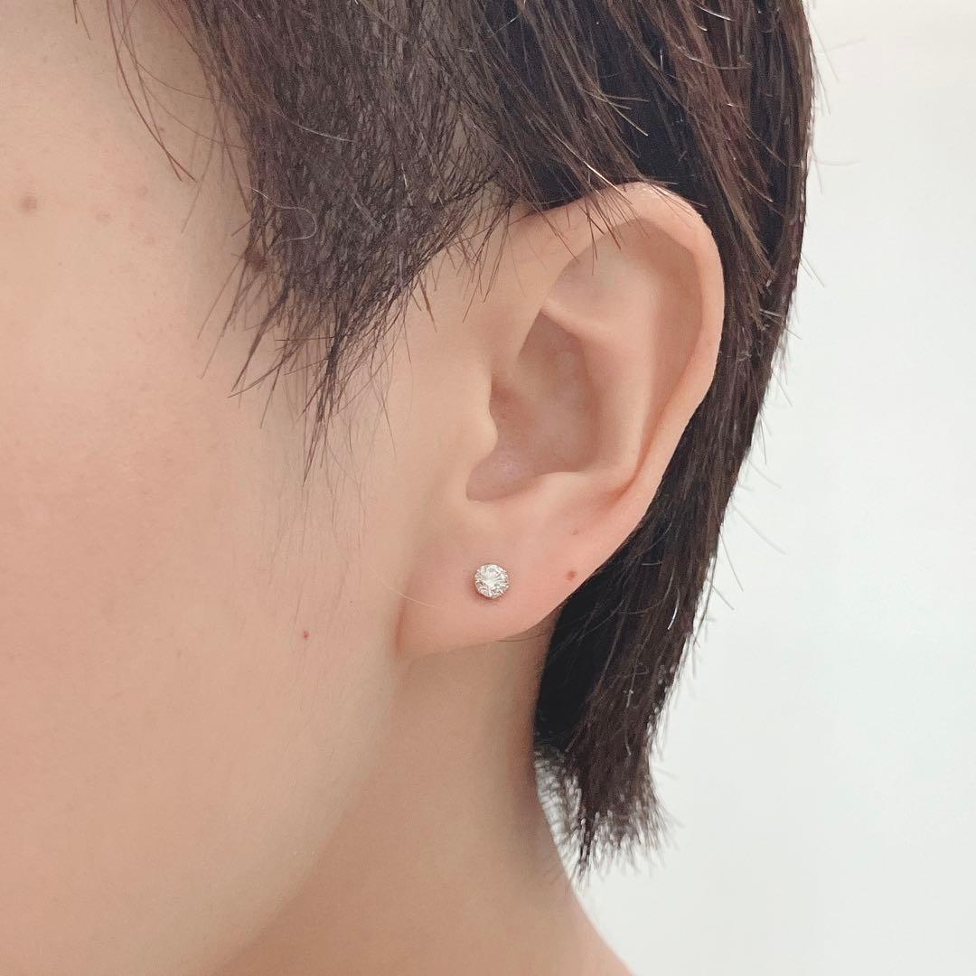 プラチナダイヤモンドピアス　No.43231-1