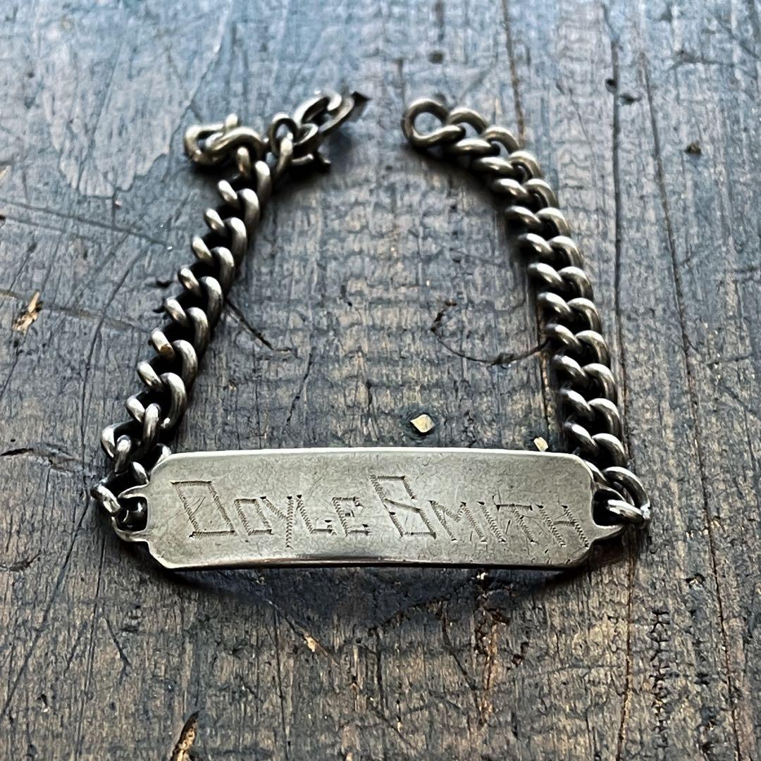 40s WW2 ヘビー スウィートハートジュエリー IDブレスレット