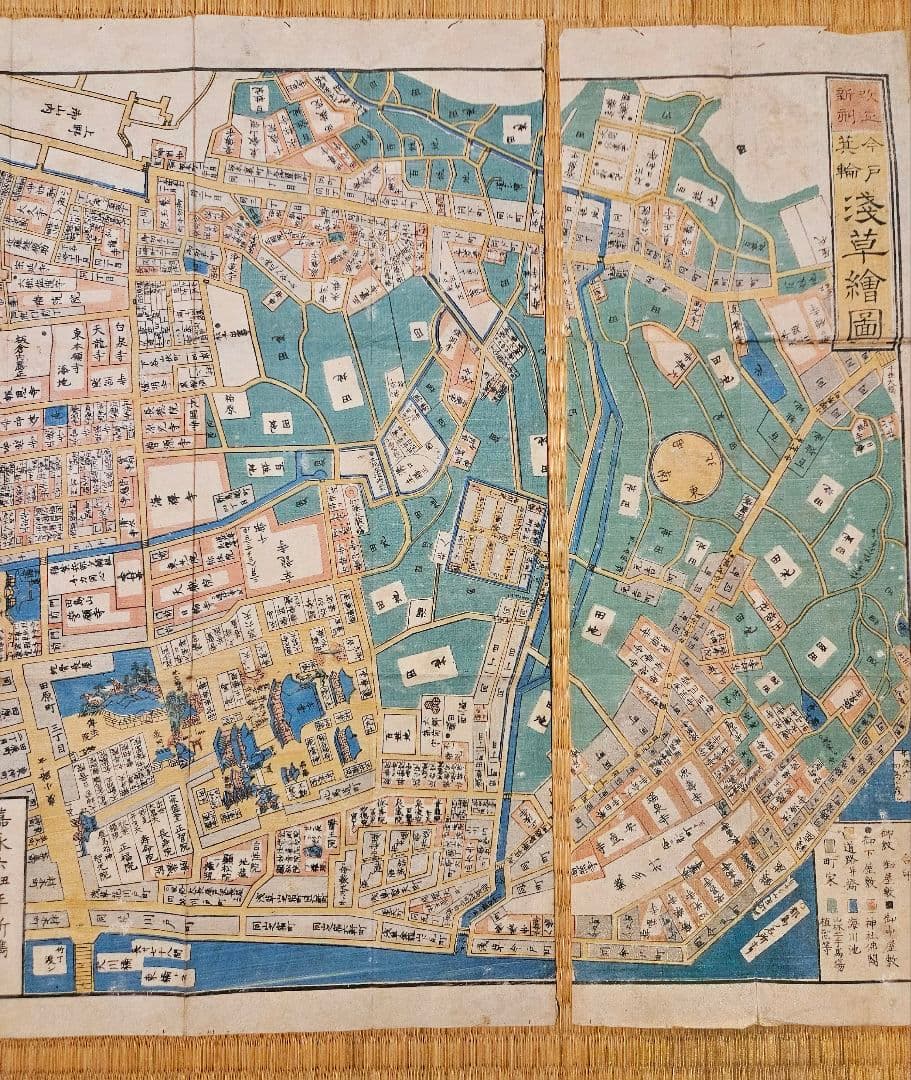 江戸切絵図【今戸箕輪浅草】尾張屋清七 古地図 今戸箕輪 浅草絵図 江戸切絵図 尾張屋清七板 複製 / 地図のご購入は