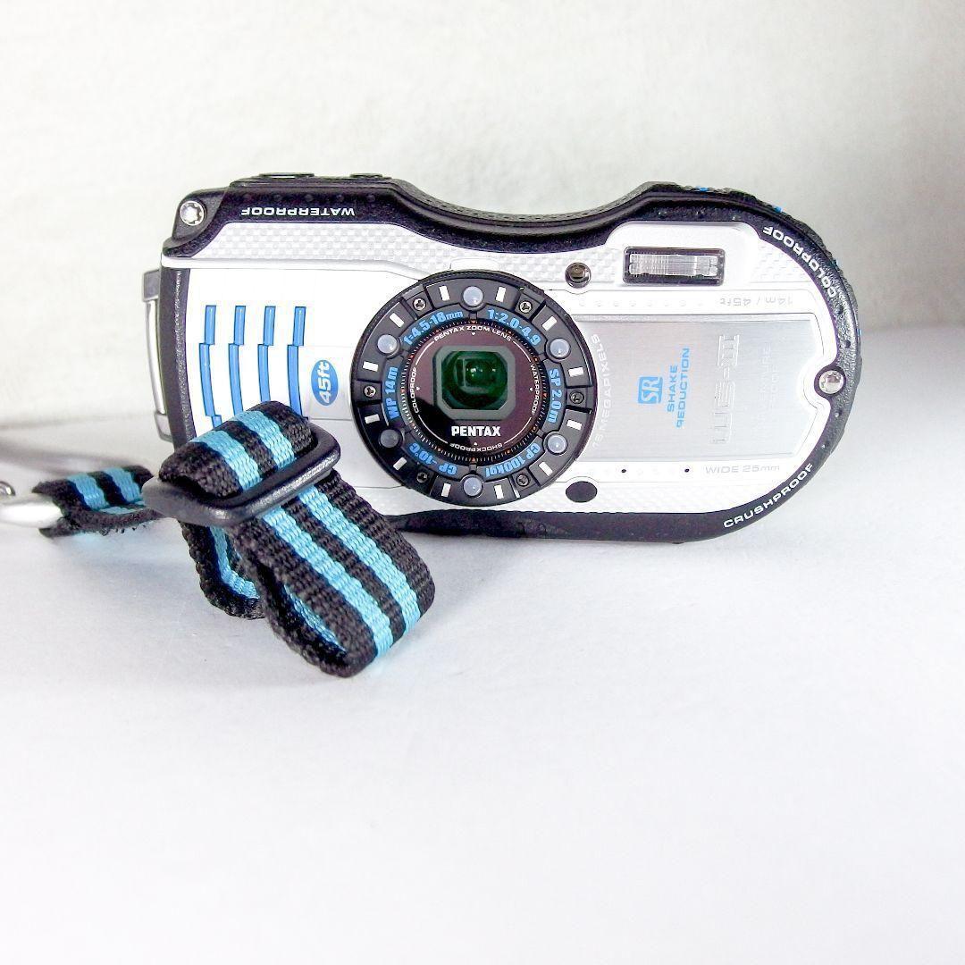極上 完動 美品 ペンタックス PENTAX WG-3 ストラップ 社外充電器付