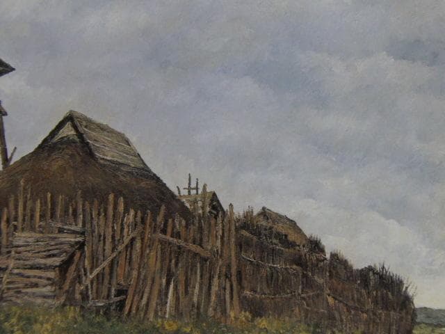 向井潤吉、【風と砂の村（青森県北津軽郡市浦村）】、希少な額装用画集