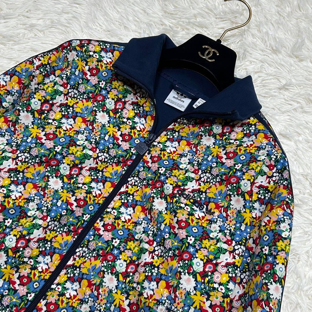 極美品] アディダス ジャージ XL フローラル トラックトップ 花柄 激