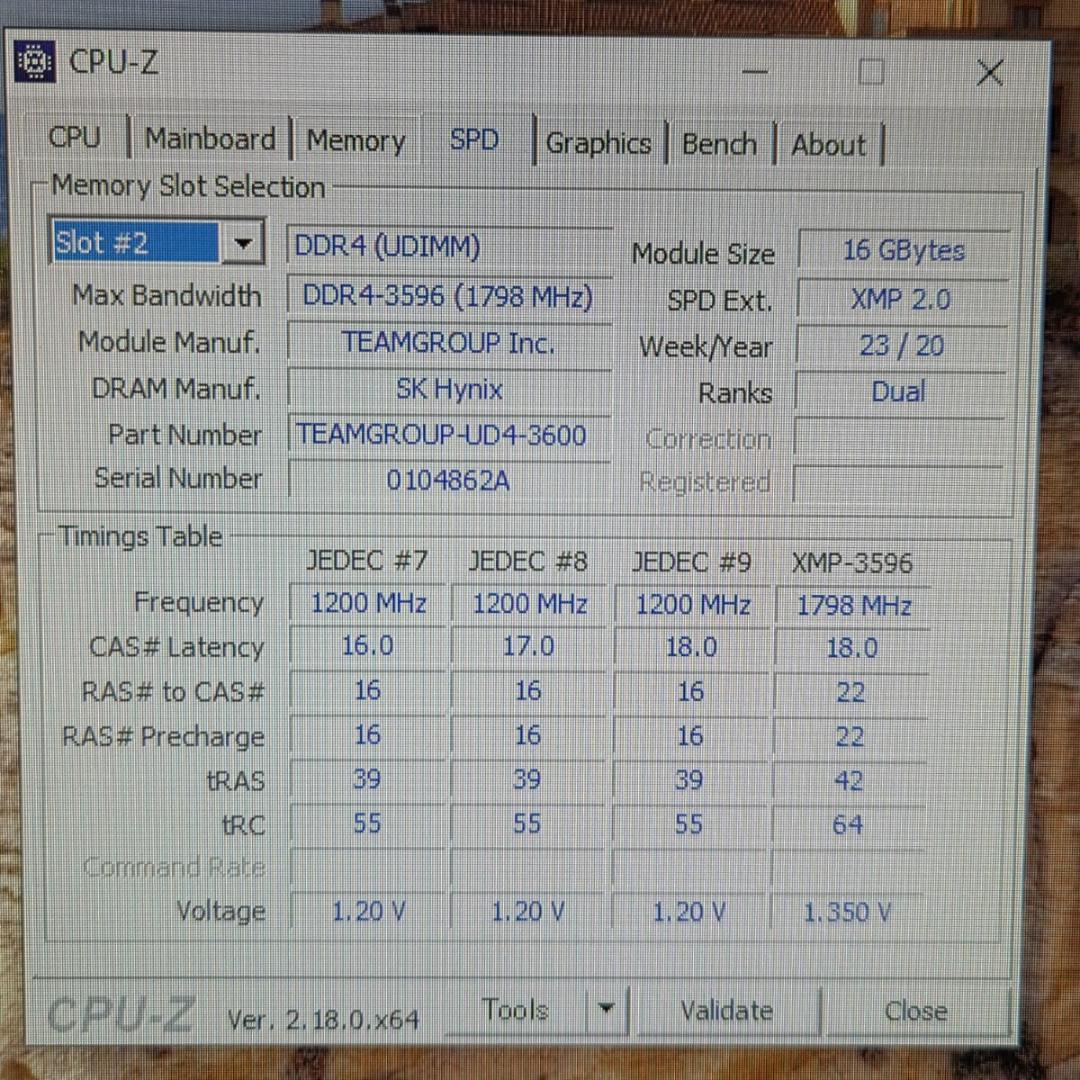 メモリー TeamGroup T-FORCE TLZRD4DDR4 3600 16GB