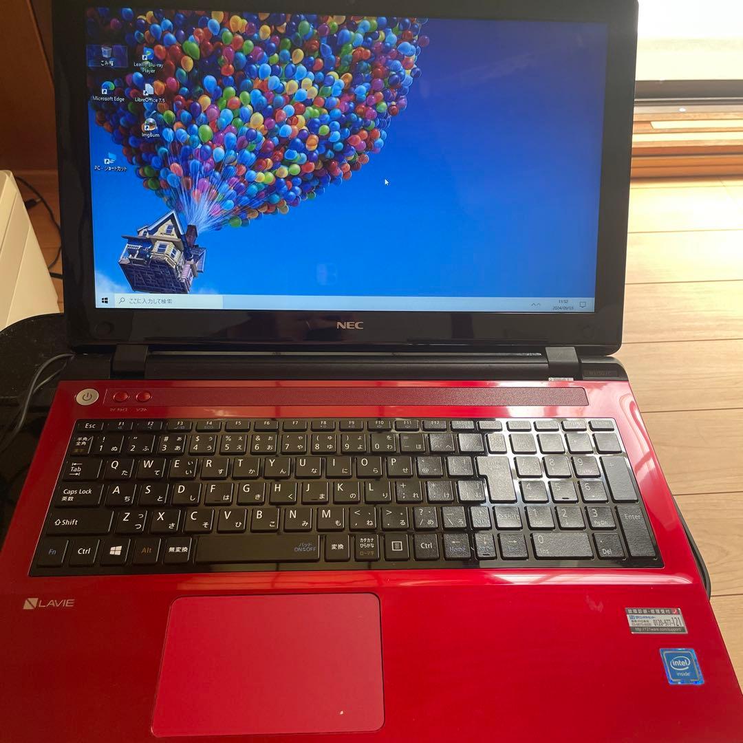 【人気色☆赤】訳ありお買い得✨大容量1TB✨薄型✨NECノートパソコン♪