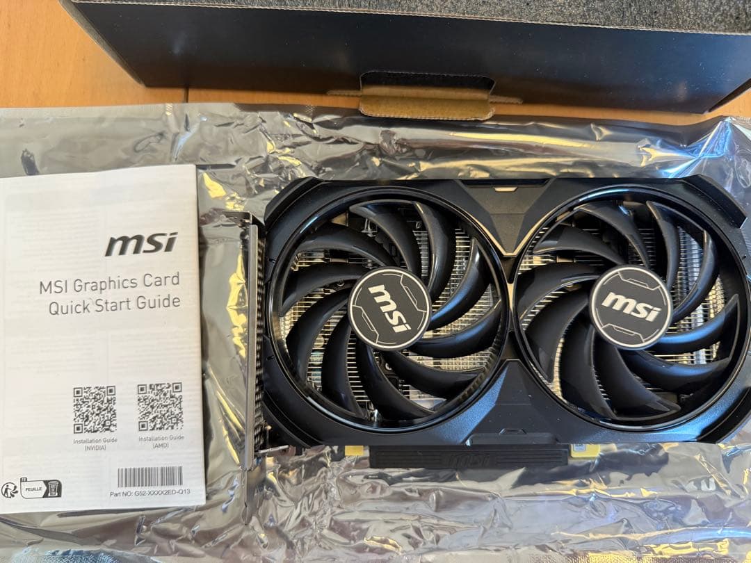 【超美品】MSI GeForce RTX 4060 Ti Ventus 2X