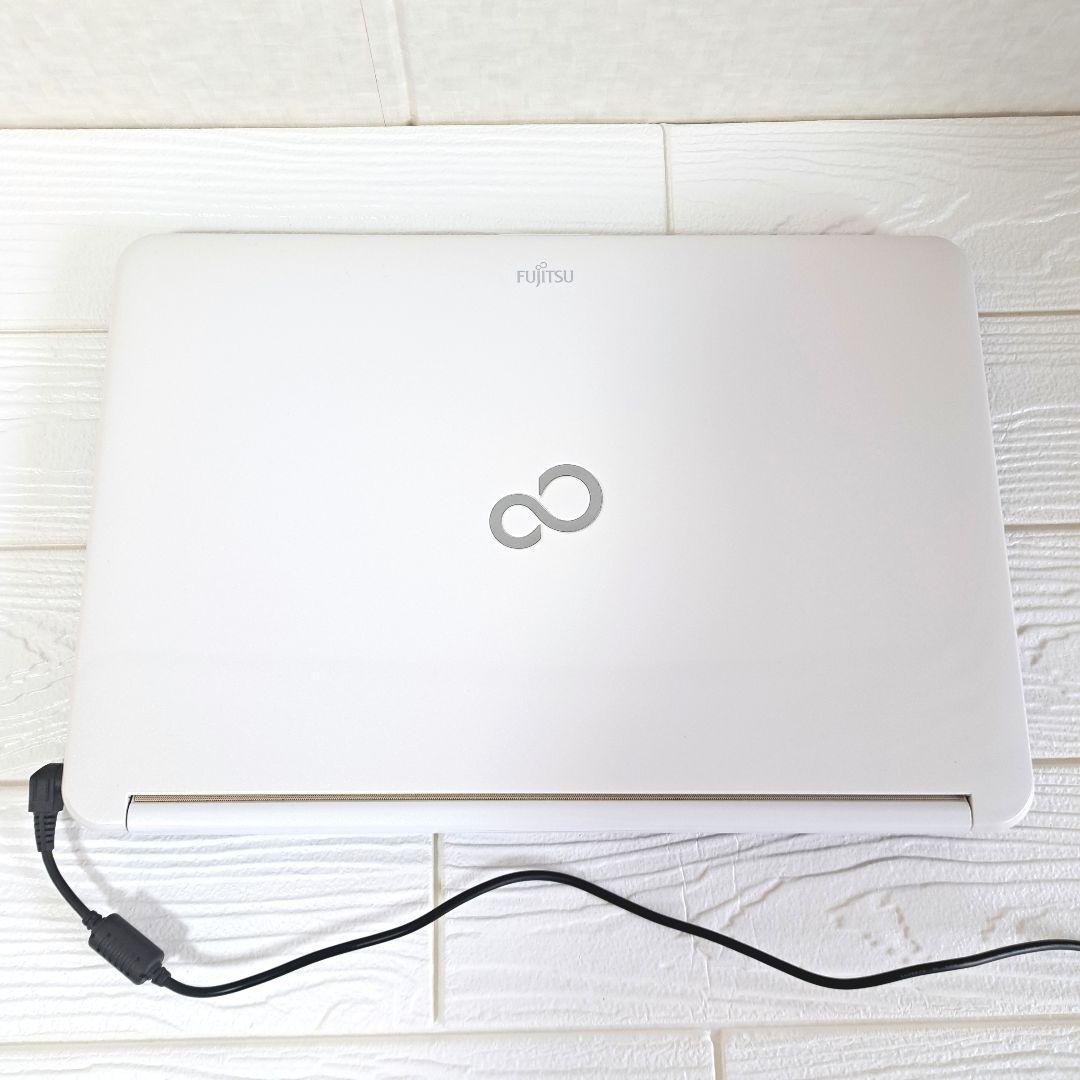 富士通 LIFEBOOK ノートパソコン PC 高速SSD オフィス ホワイト