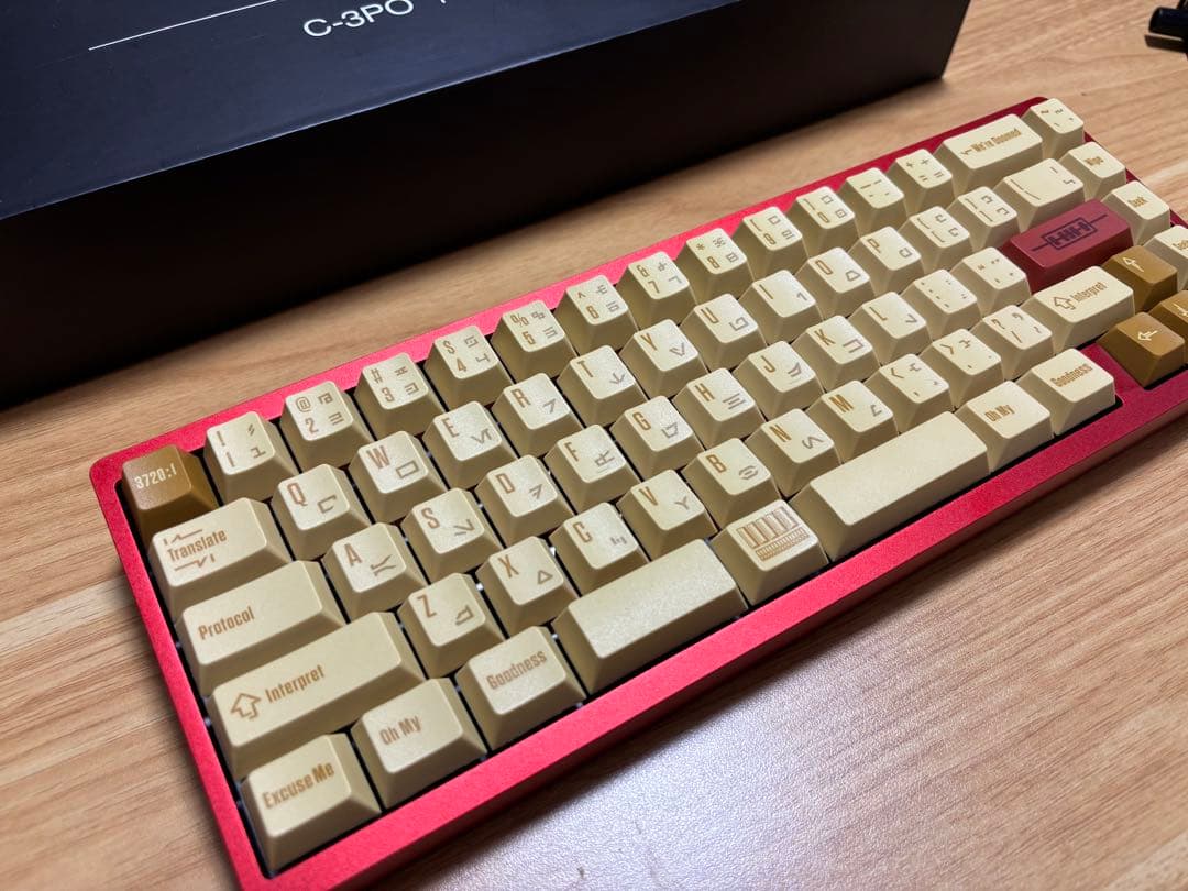 lucky65 v2 C-3POテーマキーキャップ 分割スペースキーボード