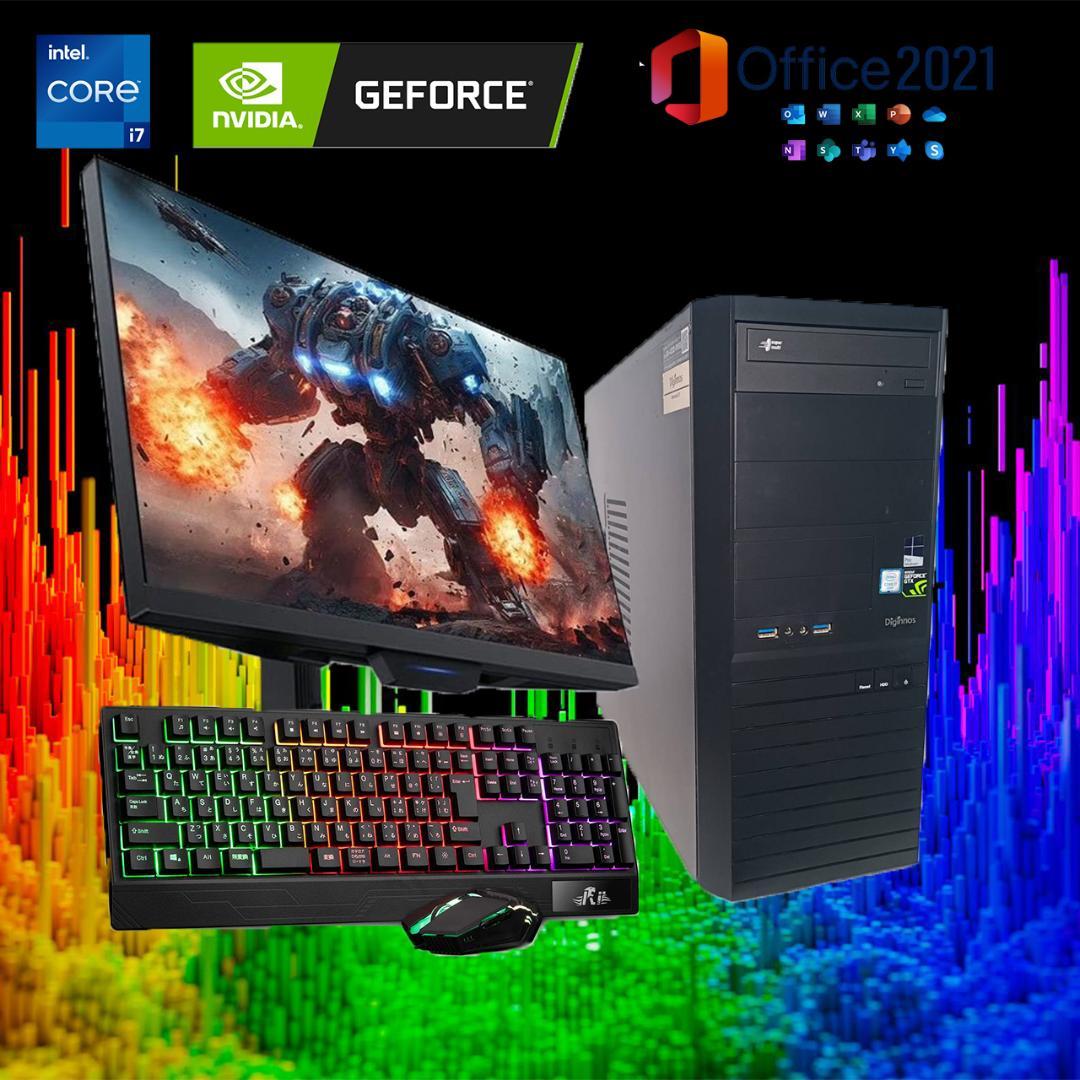 【激安ゲーミングPCフルセット】快適動作！MS Office搭載 ドスパラ