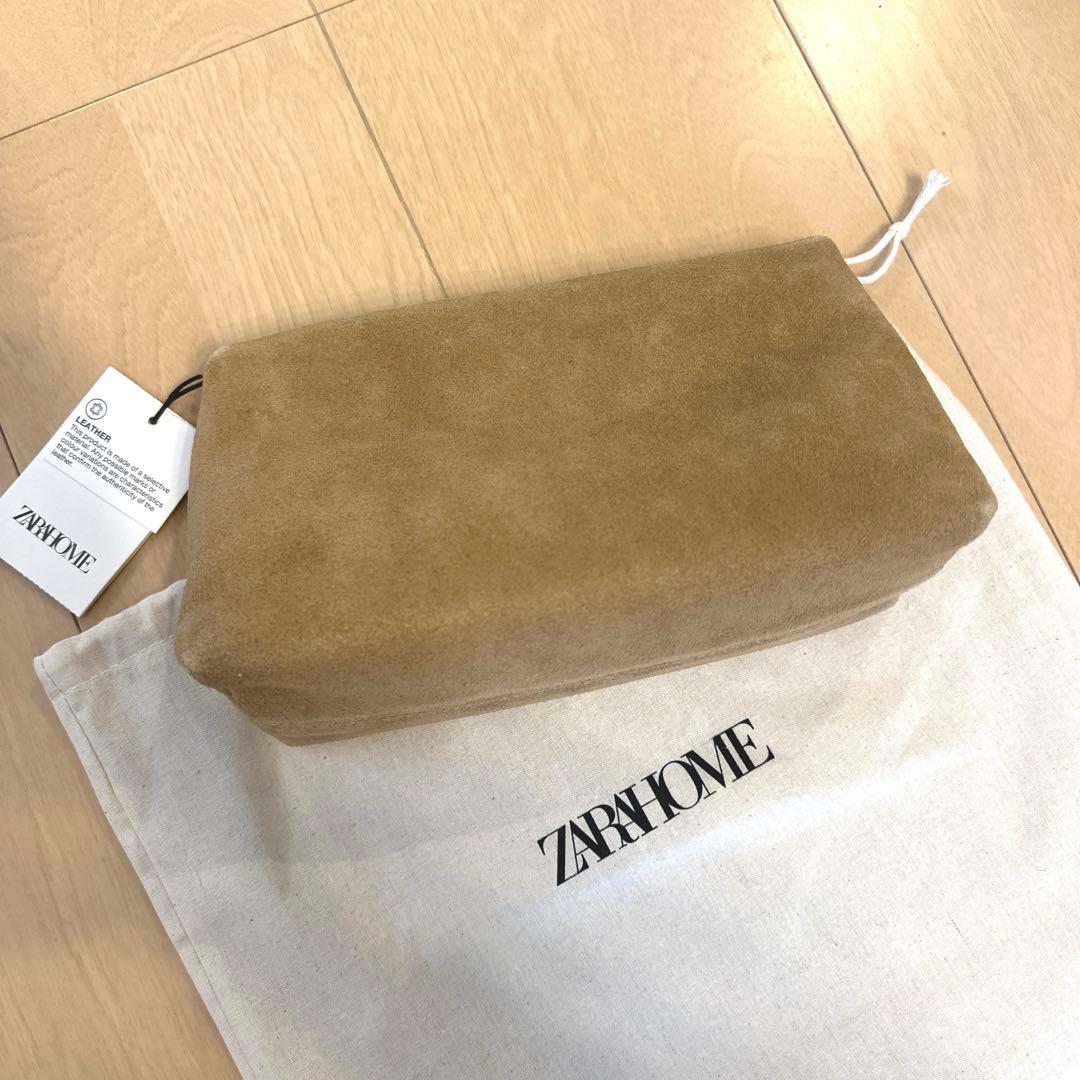 zara home 完売 スエード コスメティックポーチ 化粧 スウェード 新品