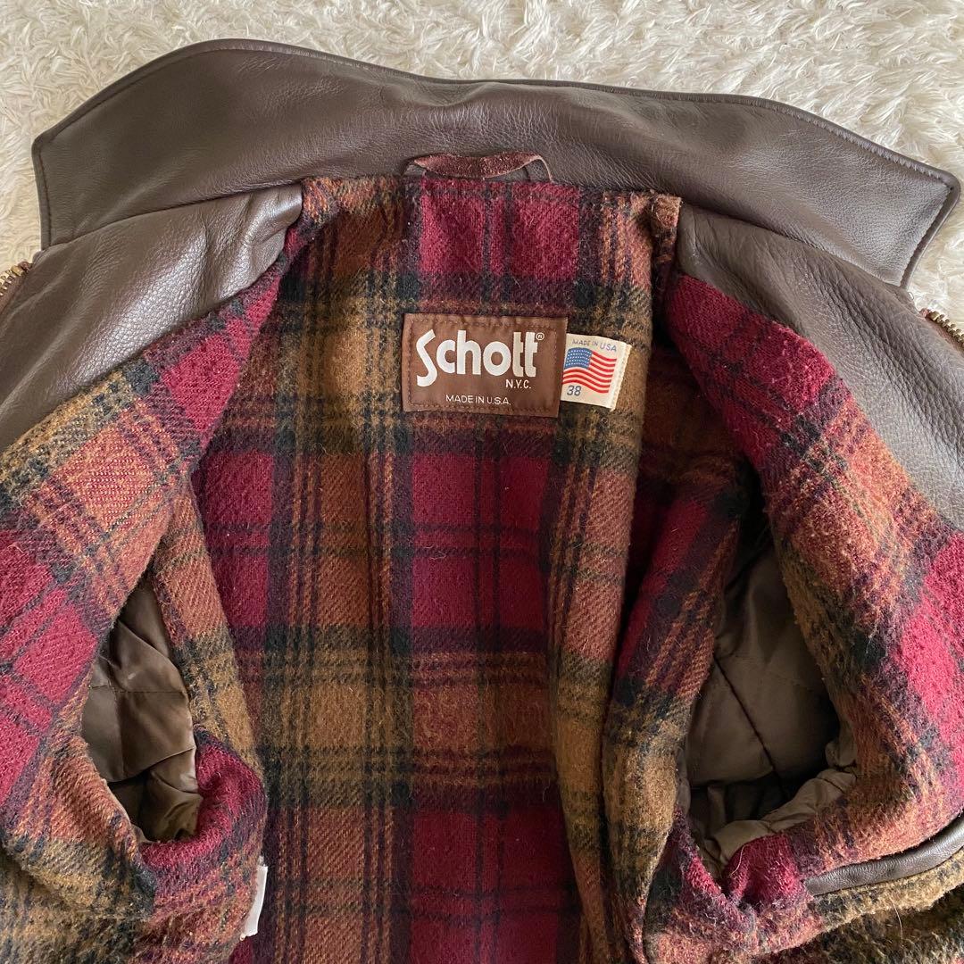 80s/38 SCHOTT 681 シングルライダース ブランケットライニング - メルカリ