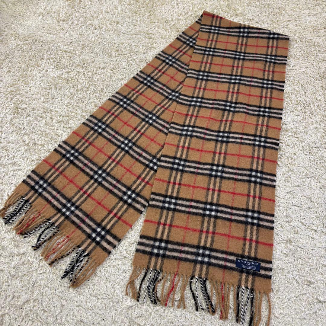 バーバリーロンドン ノバチェック イギリス製 ウール100% ロング