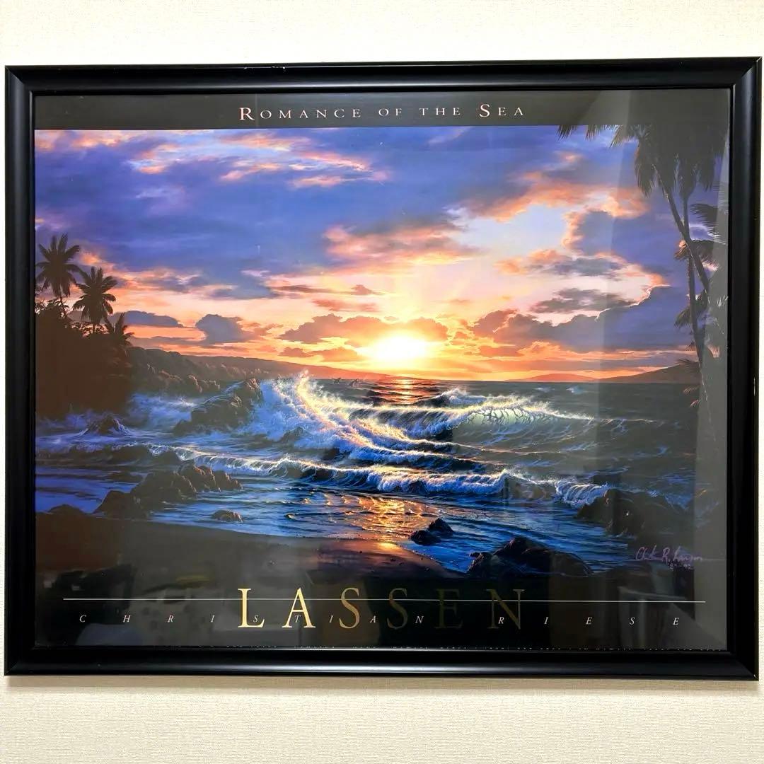 K*x様 ラッセン ロマンスオブザシー 夕日 サンセット クジラ 風景 版画