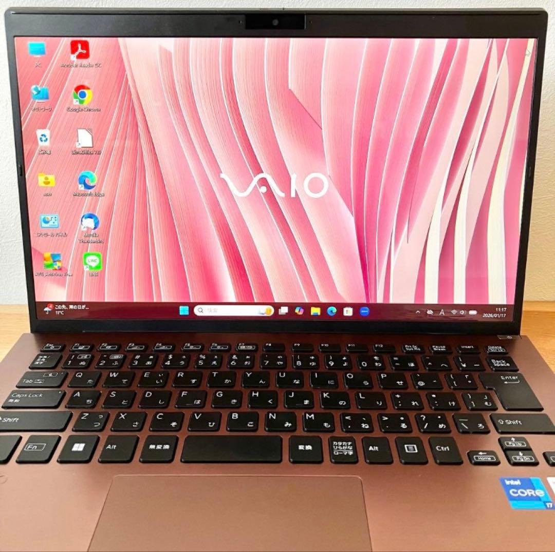 VAIO/32GB×SSD1TB/i7/Windows11タッチ軽量ノーPC