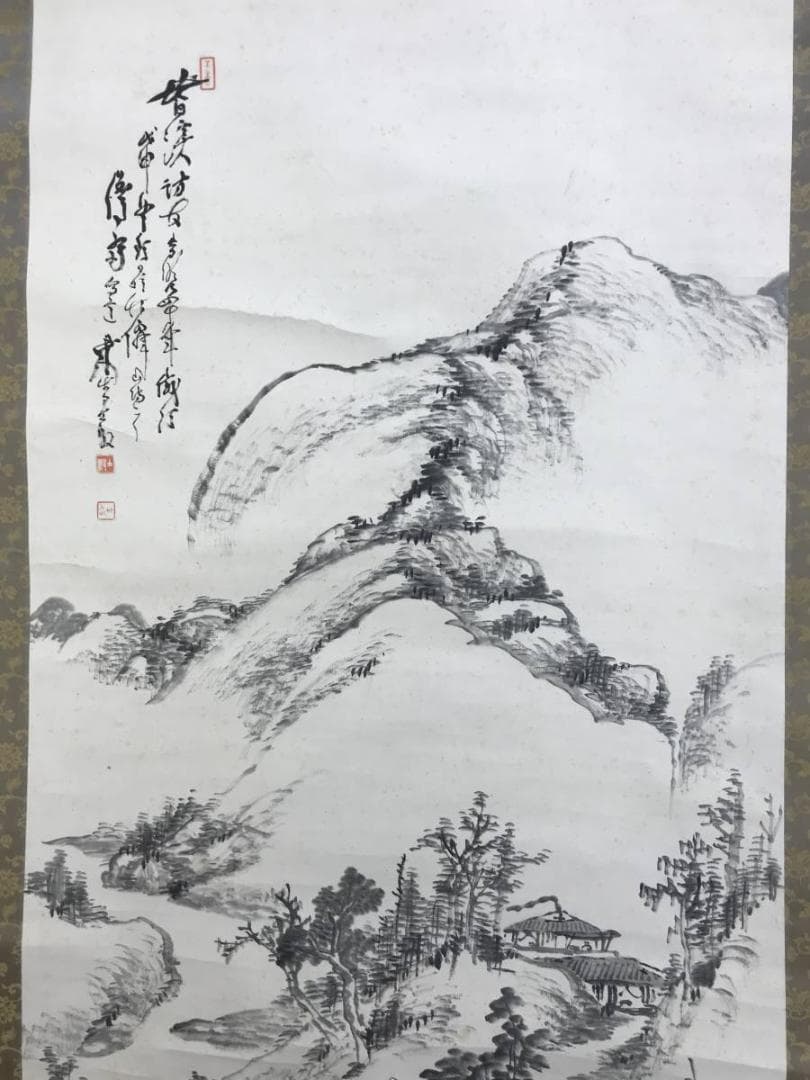 真作】児玉果亭/皆渓訪友画賛/山水図/掛軸☆宝船☆AD-591 - メルカリ