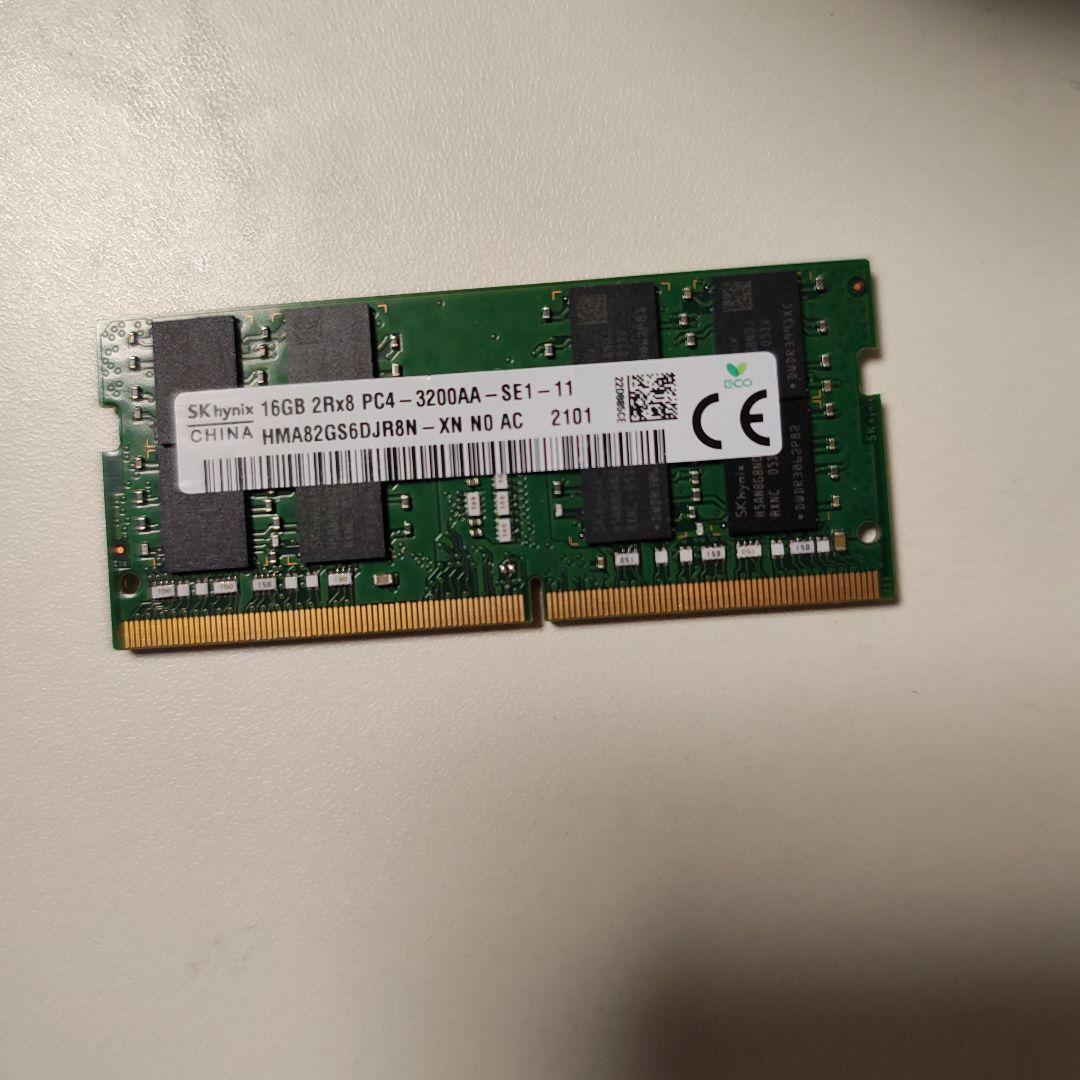 SK hynix 16GB DDR4 3200AA ノート用メモリー SK Hynix 16GB DDR4 3200 MHz 1Rx8 SODIMM Laptop RAM 260pin
