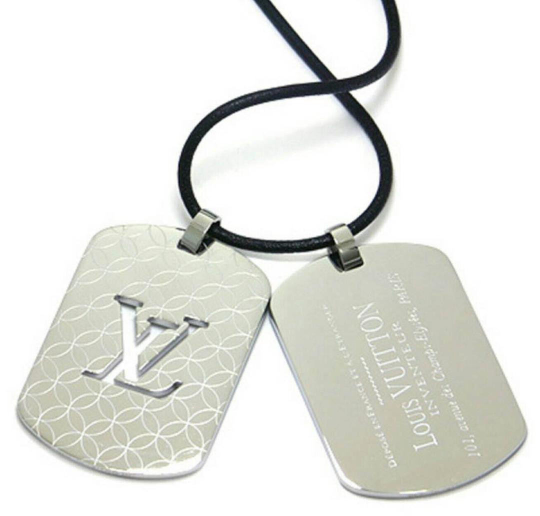 ☆美品☆ ルイヴィトン LV ドッグタグ チョーカー ネックレス メンズ