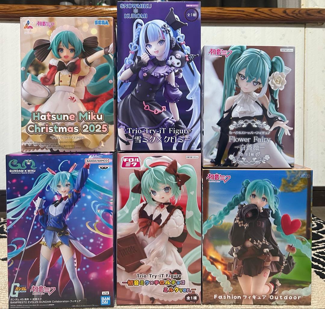 初音ミク フィギュア 6体まとめ売り SNOWみく×クロミ ガンダミク