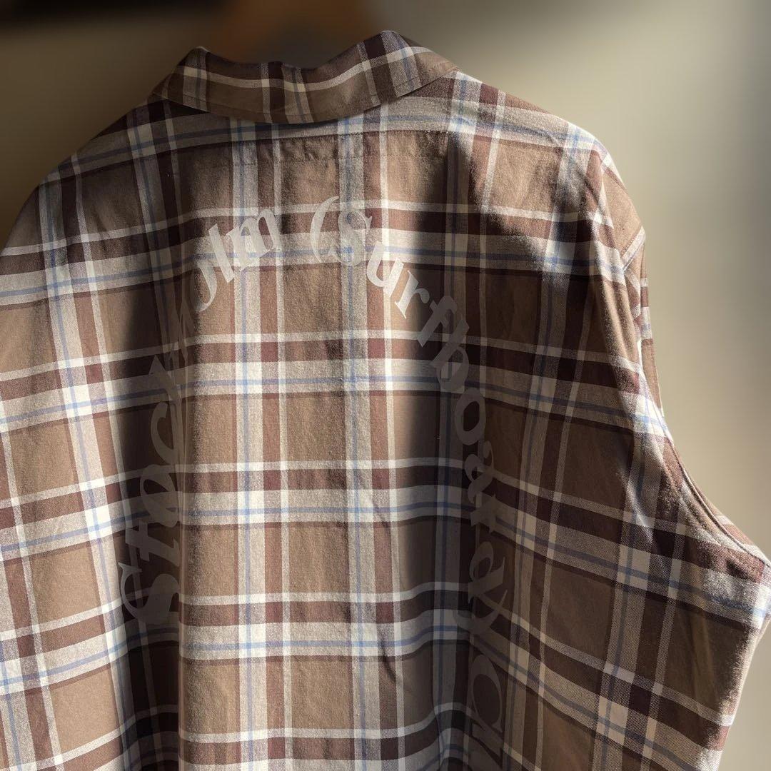 stockholm surfboard club チェックシャツ ベージュ Lの通販はau PAY