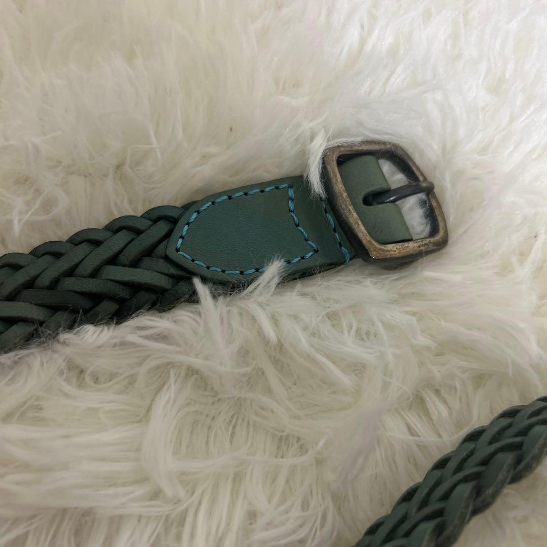 希少】AKM メッシュベルト レザー グリーンの通販はau PAY マーケット