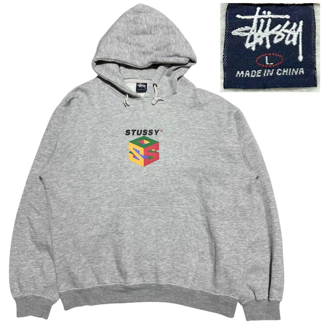 90s STUSSY オールドステューシー 任天堂 フーディ パーカー 紺タグ