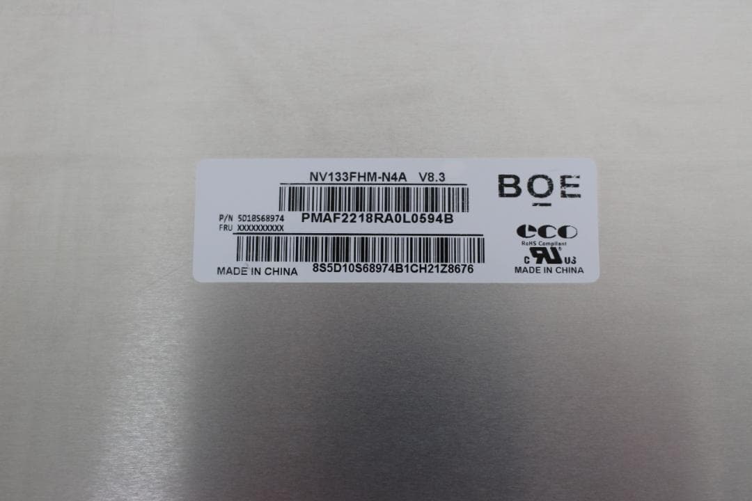 【新品・未使用】修理交換用 NV133FHM-N4A 液晶パネル 13.3 ②