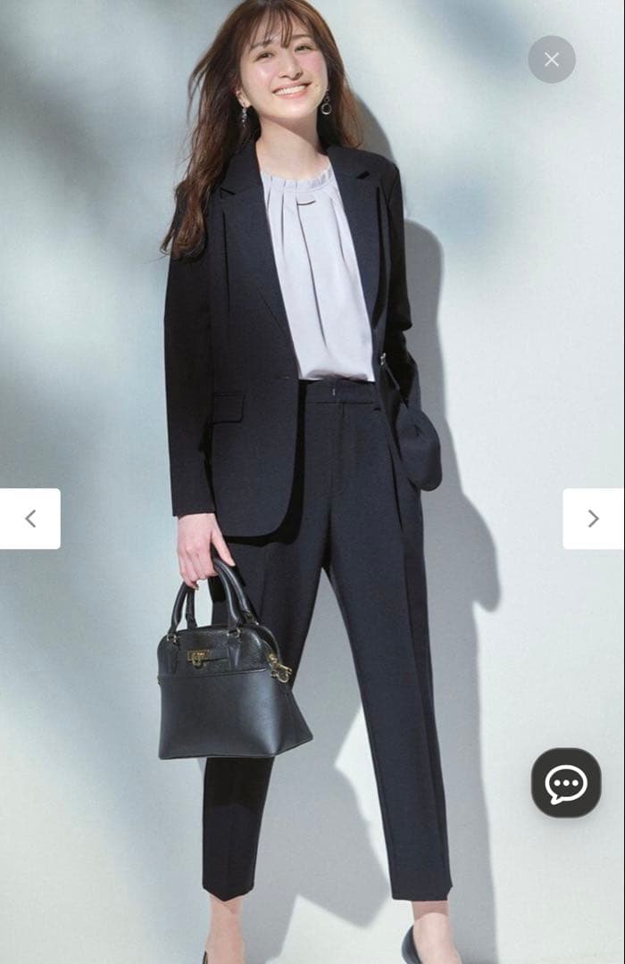 極美品】anySiS ノーカラージャケット＋テーパードパンツ スーツセット