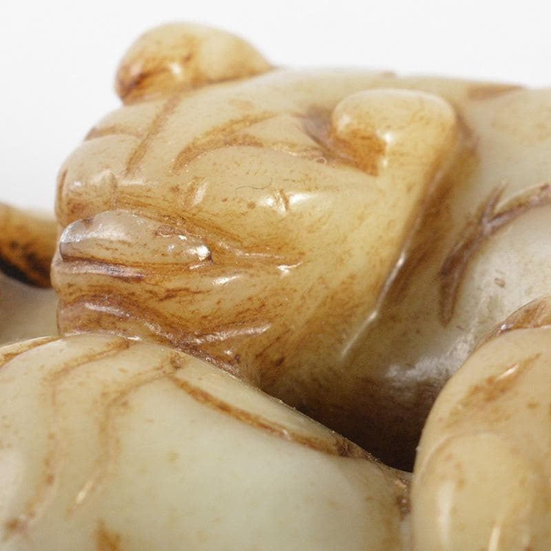 中国 玉石彫刻 犬刻 根付 紙鎮 置物 C R7131E - メルカリ