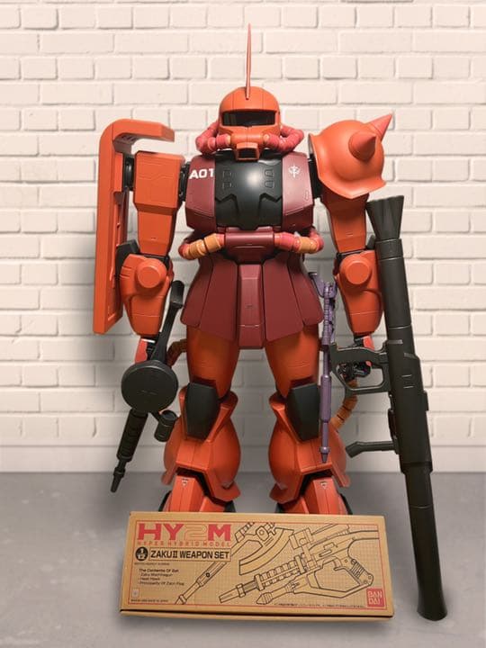 超ビッグサイズ】1/12 シャア専用ザク＆新品ウェポンセット＆バズーカ