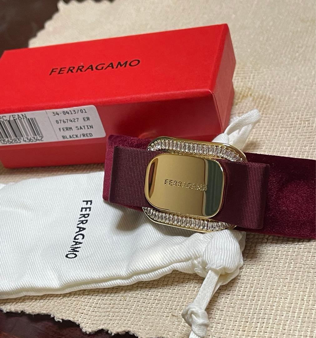 新品未使用 箱保存袋付き フェラガモ ビジュー バレッタ - メルカリ