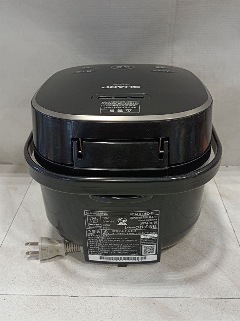 [八6838] シャープ 2024年製 炊飯器KS-CF05D-B 3合