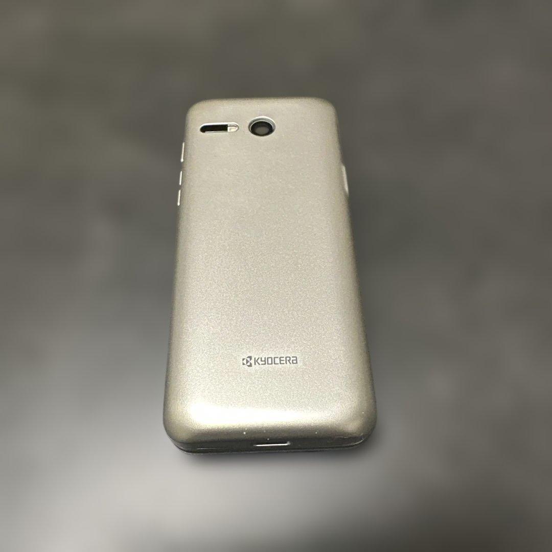 ★美品★au かんたんケータイライト KYF43 シャンパンゴールド