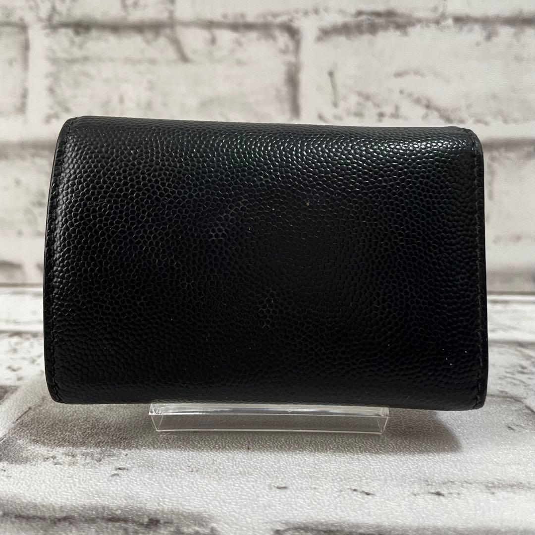 極美品✨サンローラン 6連 キーケース キーリング キャビアスキン YSL