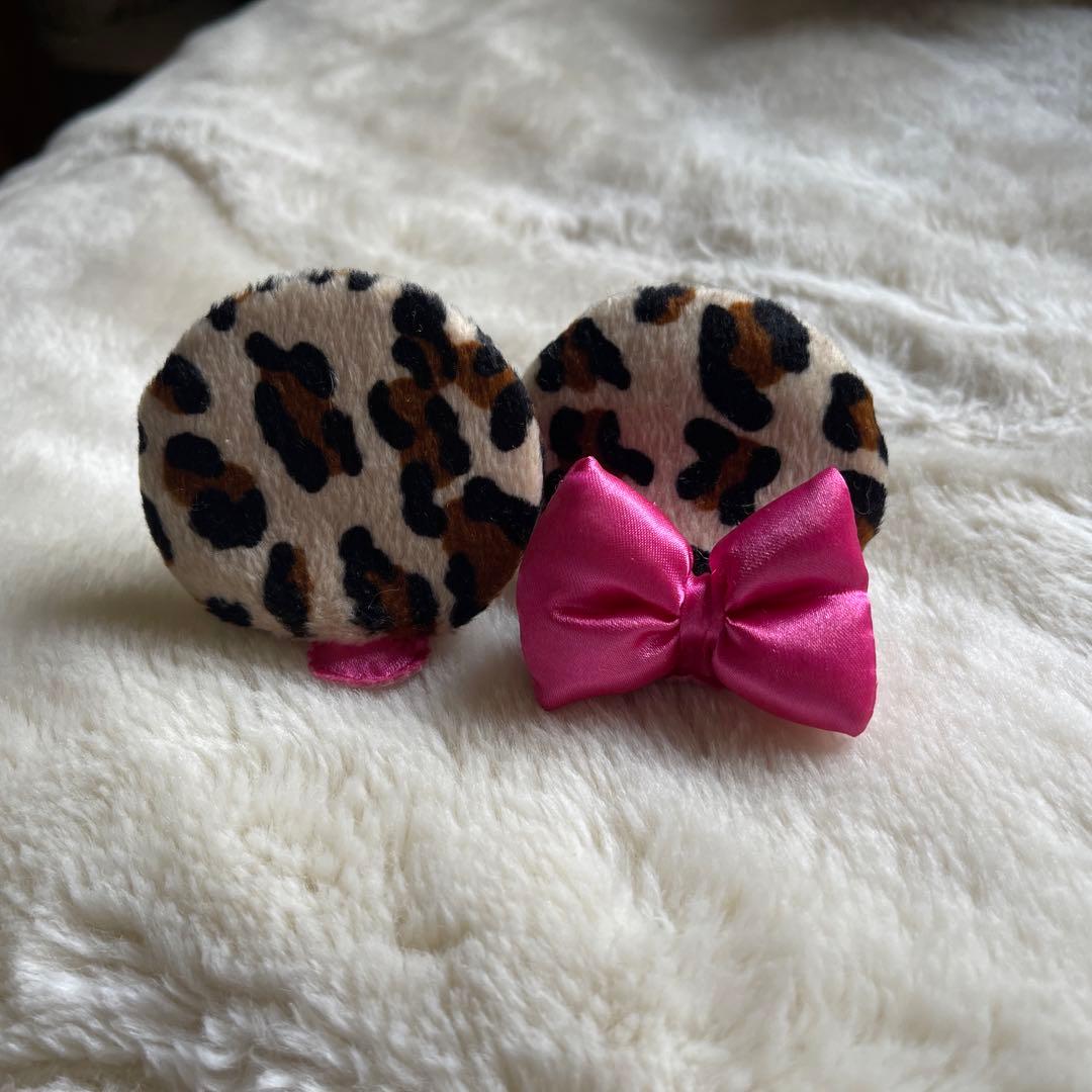 ミニーマウス ヘアピン ピン留め ディズニー 豹柄 ディズニー ミニー