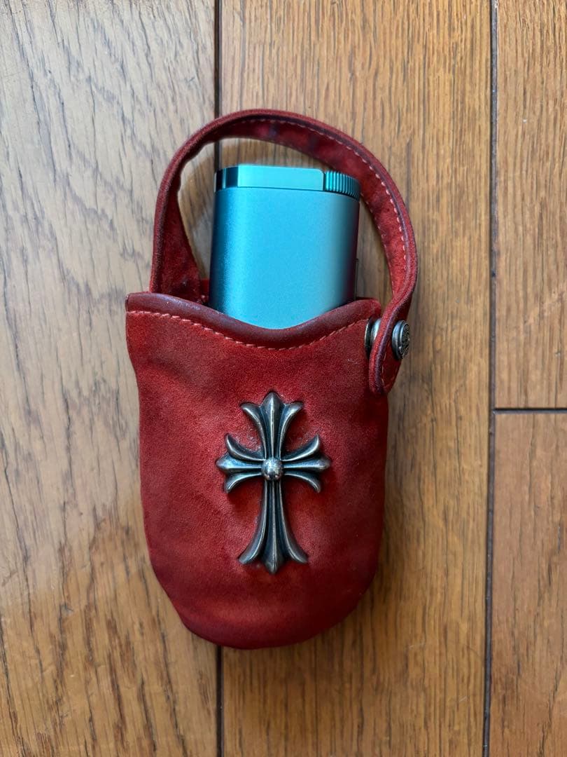 Chrome Hearts 赤　携帯ケース　スウェード