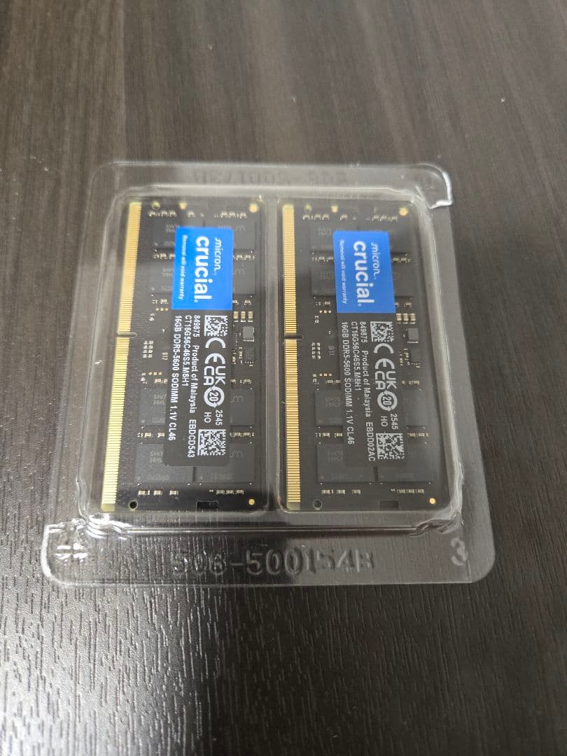 Crucial DDR5 PC5-44800 16GB 2枚組 SODIMM