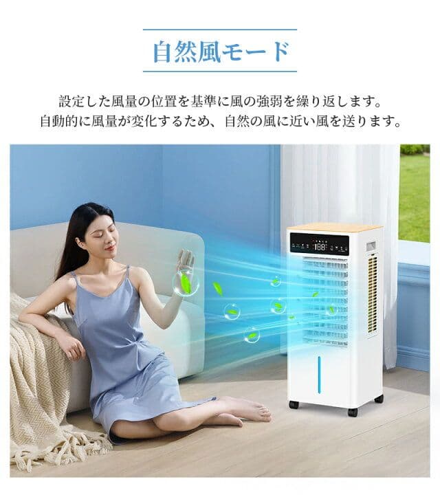 マイナスイオン機能、タイマー機能等の色々な機能のついた冷風機
