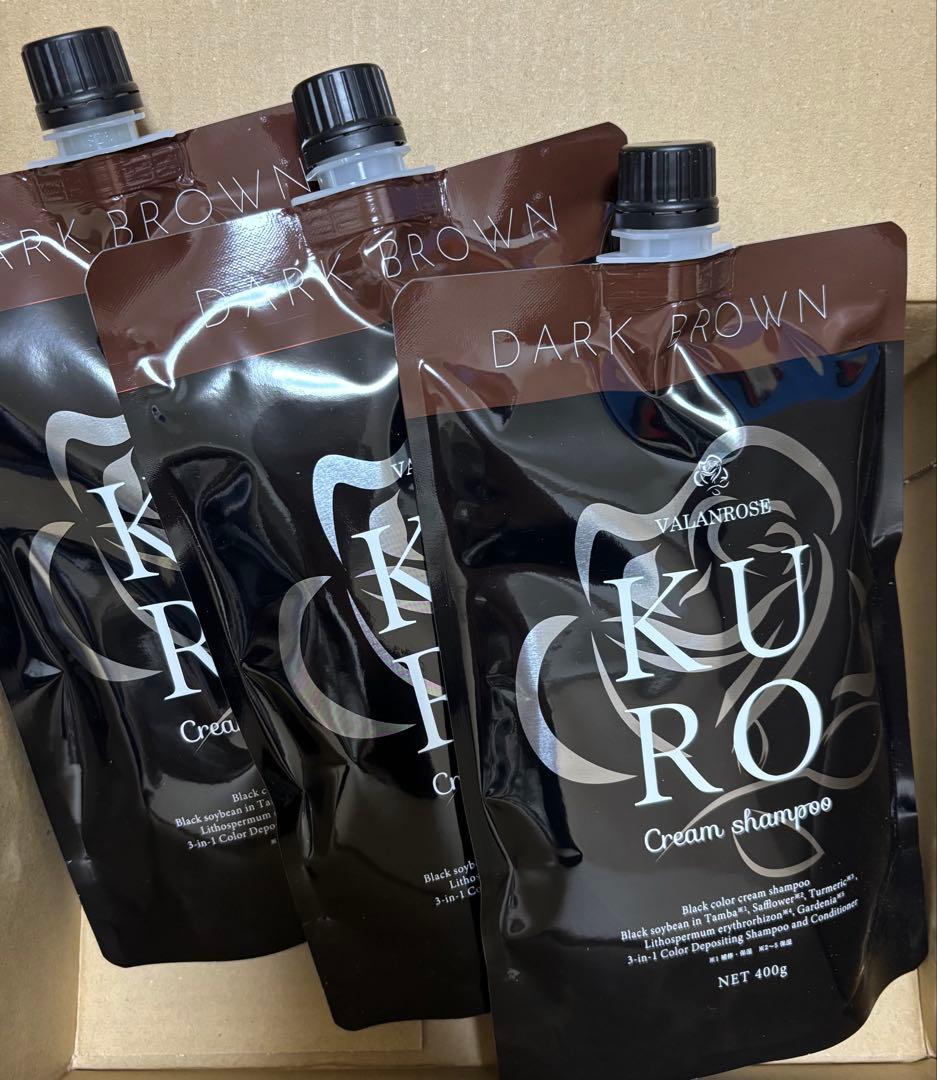 KURO Cream shampoo ダークブラウン 400g 3本セット KURO Cream shampoo ダークブラウン 400g✖️3点 楽天市場】【LINE追加