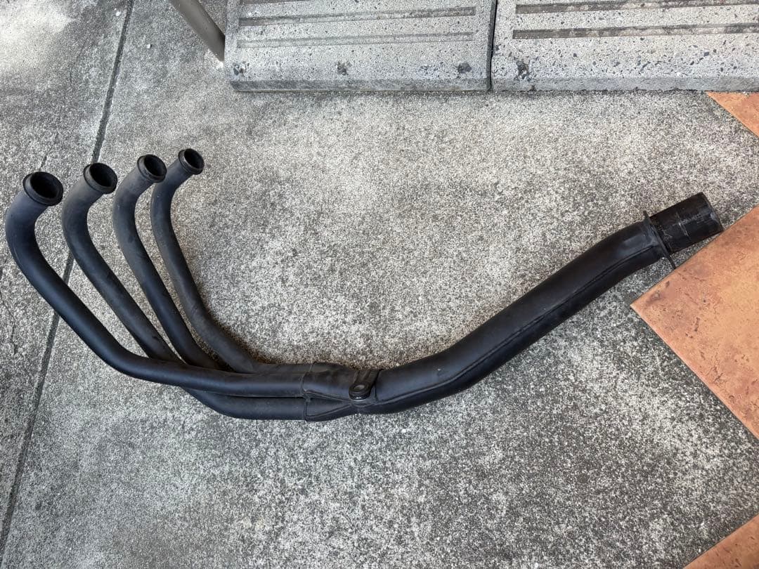 ZRX400 エキゾーストパイプ純正マフラー 4-1 サイレンサーなし ZRX400純正マフラーK357刻印 サイレンサー エキパイ エキゾースト