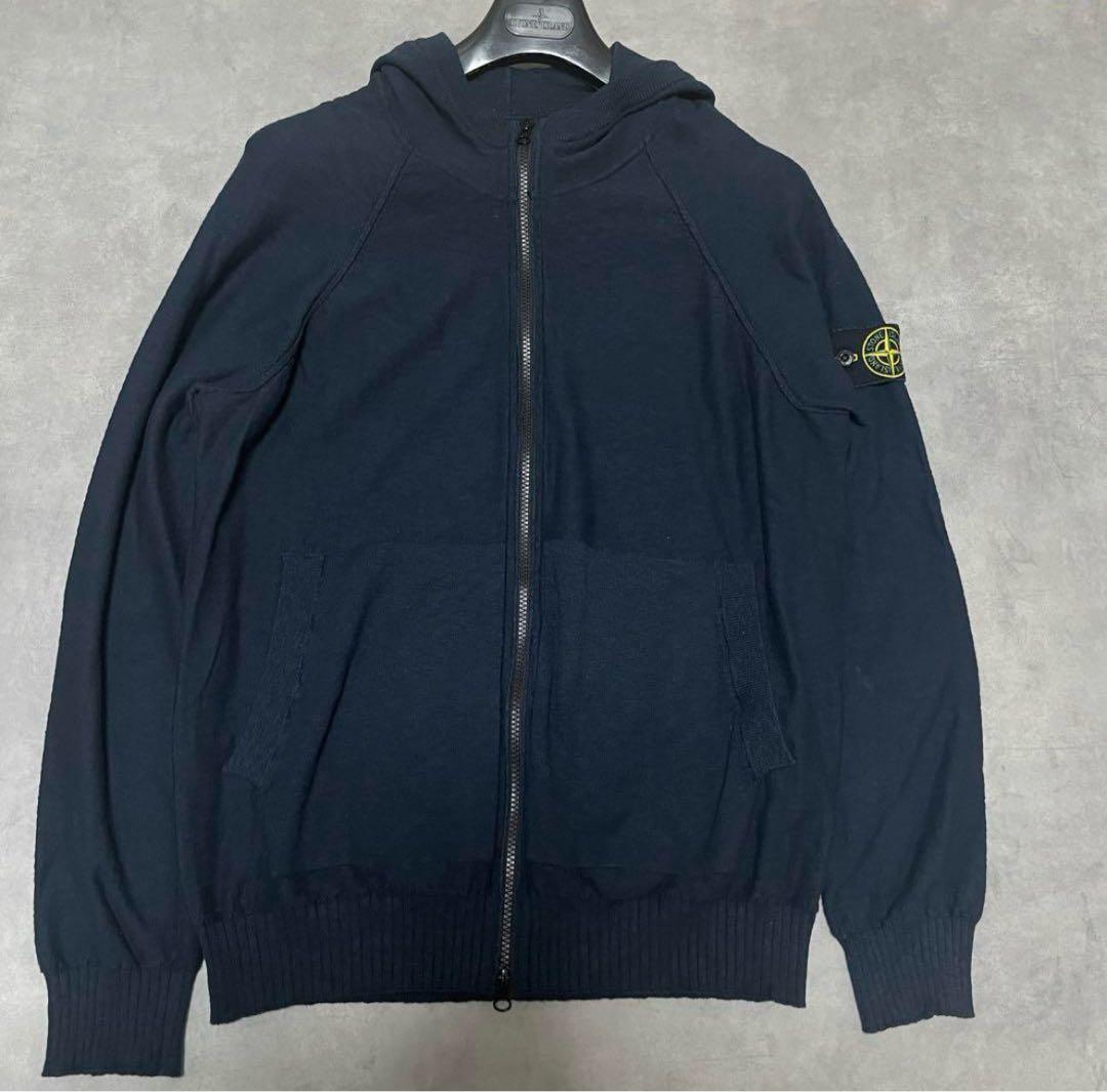 STONE ISLAND ジップアップ パーカー ネイビー XLサイズ