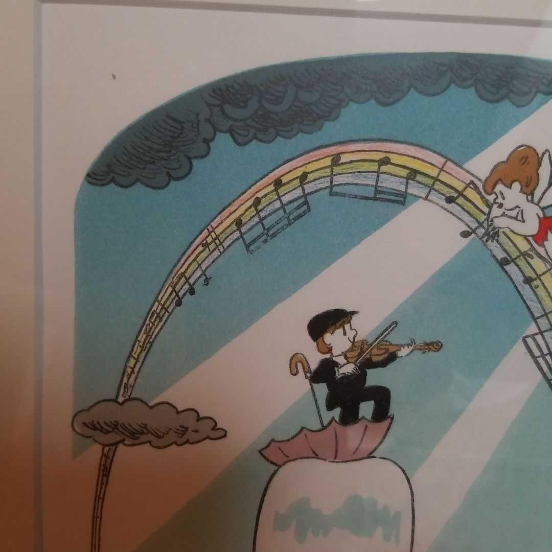 今橋さとし　楽の音によせて(虹)リトグラフ