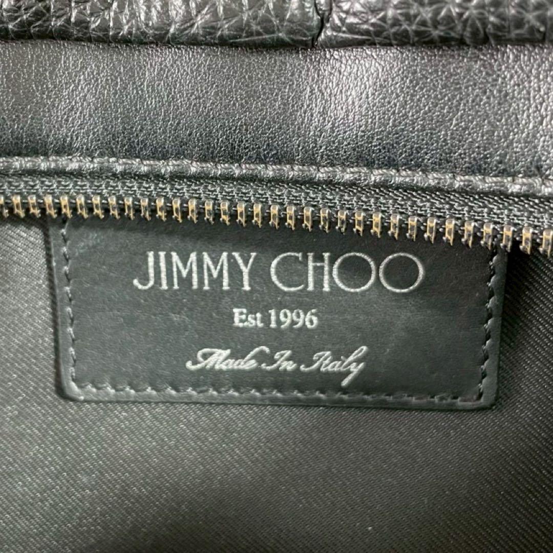 極美品】ジミーチュウ ボディバッグ ウエスト エンボス 総柄 黒 スター