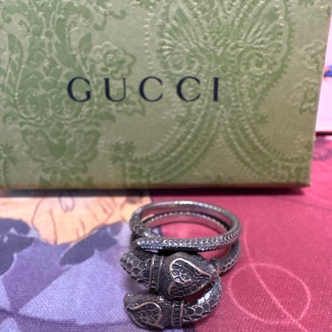 GUCCI ガーデンスネーク　リング　18号 ☆関税込☆GUCCI☆ガーデン シルバー スネークリング☆ (GUCCI/指輪