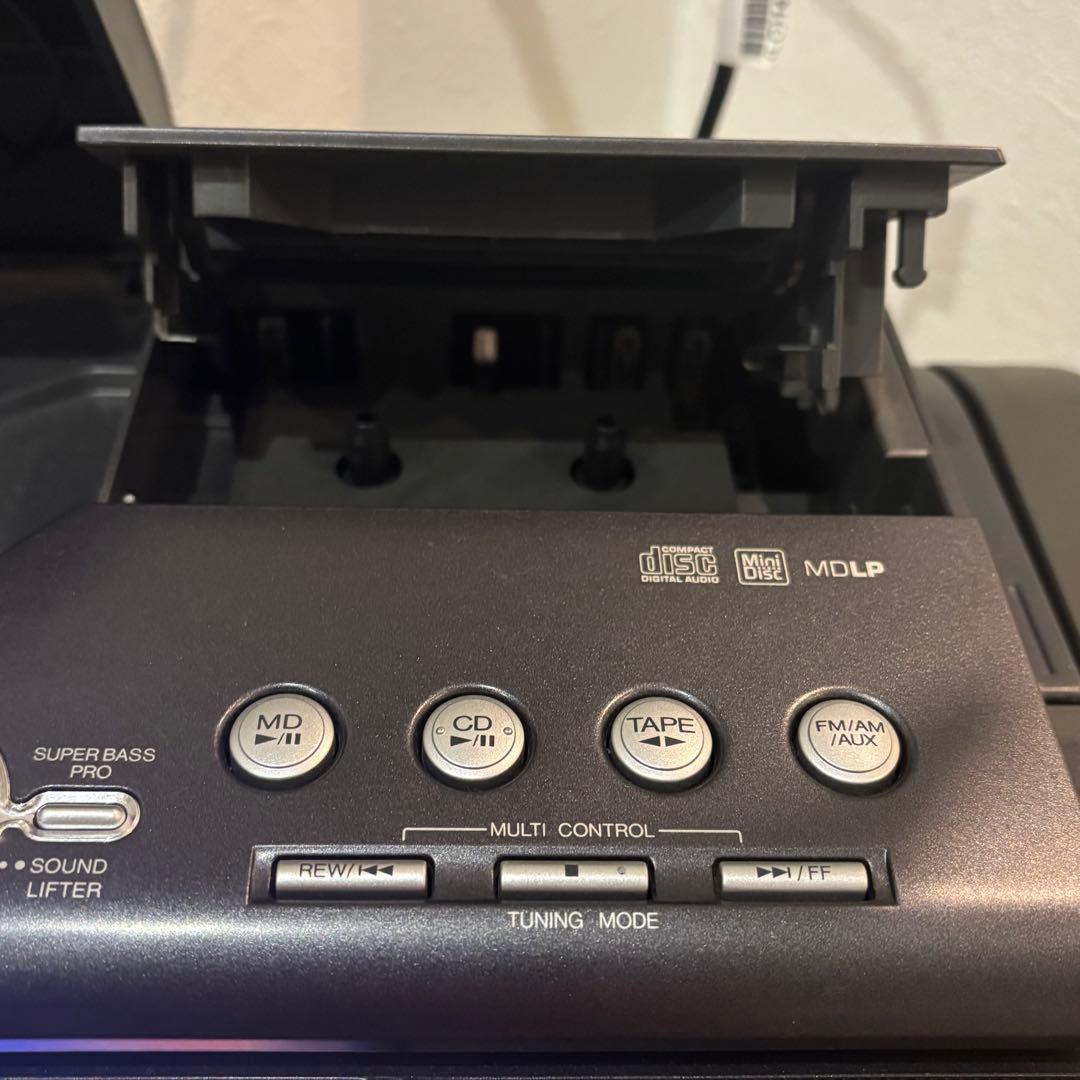 【美品】VICTOR RC-L1MD ブラック CD・MD・ラジカセ