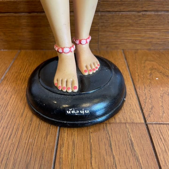 タイ 民芸品 女性像 祈りの女神像 陶器製 オブジェ インテリア 高さ約