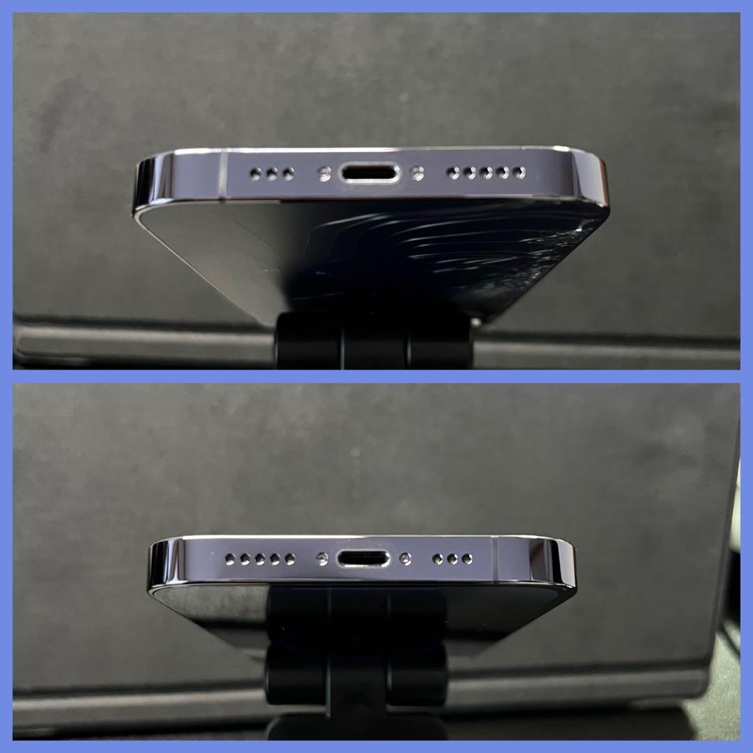 iPhone 14 Pro 256GB ディープパープル 背面割れ 動作良好