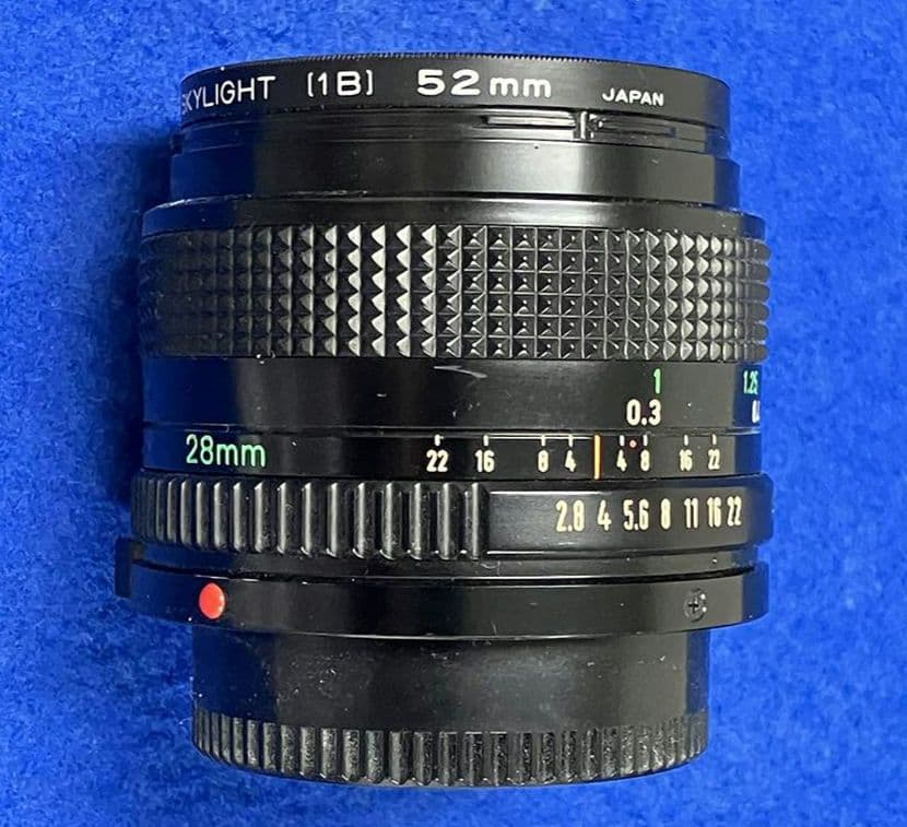 Canon FD 28mm f/2.8 レンズ